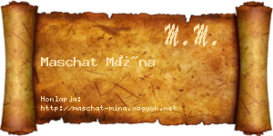 Maschat Mína névjegykártya